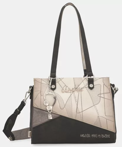 Anekke Auralis krém-barna női kézitáska vállpánttal 27 x 22 x 12 cm