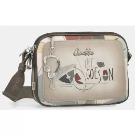   Anekke Auralis krém-égkék női oldaltáska, crossbody 26 x 20 x 7 cm