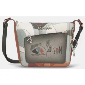   Anekke Auralis krém-szürke női oldaltáska, crossbody 31 x 24 x 9 cm