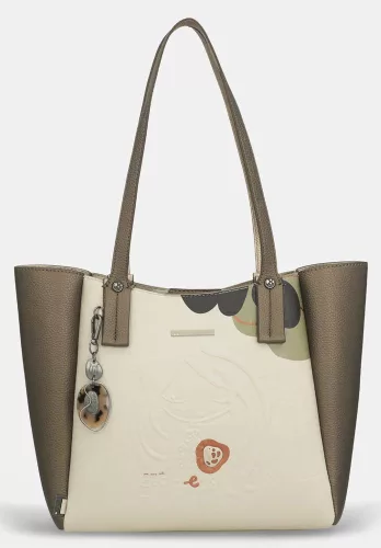 Anekke Gaia krém-bronz női válltáska, shopper 28 x 26 x 12 cm