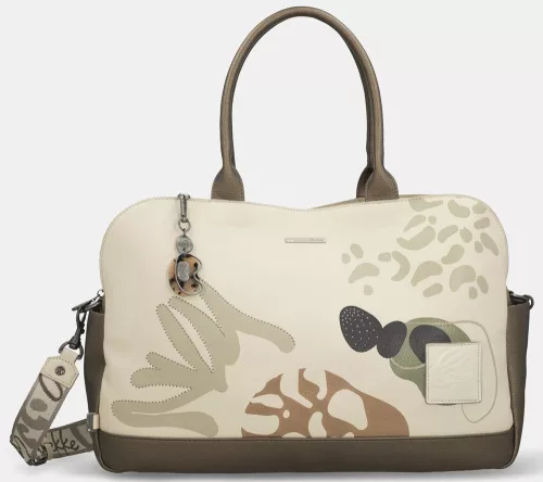 Anekke Gaia nagy méretű krém női kézitáska, válltáska 50 x 30 x 20 cm