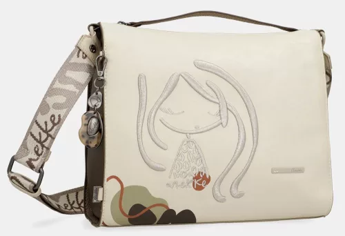 Anekke Gaia bézs-barna női válltáska, crossbody 30 x 27 x 11 cm