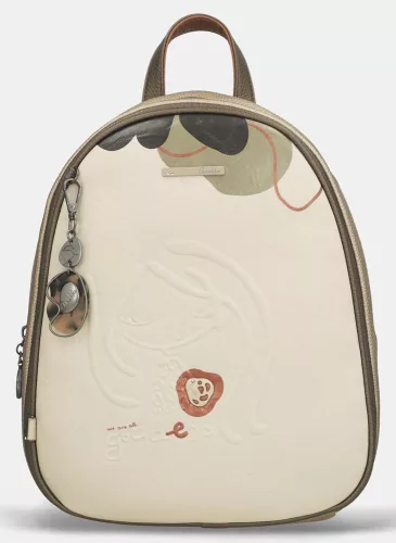 Anekke Gaia bézs-khaki női hátizsák, hátitáska 30 x 24 x 10 cm