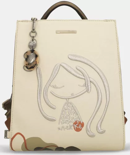 Anekke Gaia bézs-bronz női hátizsák, hátitáska 30 x 25 x 10 cm