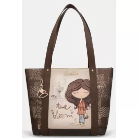   Anekke Tulip krém-barna női válltáska, shopper 42 x 33 x 14 cm