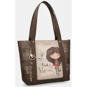   Anekke Tulip krém-barna női válltáska, shopper 42 x 33 x 14 cm