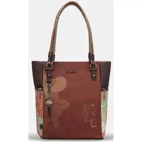   Anekke Odyssey bordó-bronz női válltáska, shopper 28 x 34 x 12 cm
