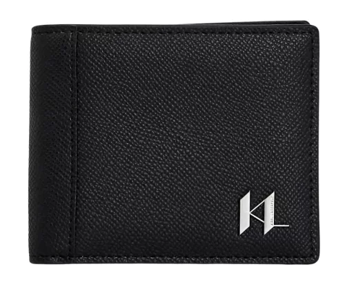 Karl Lagerfeld LOOM fekete férfi bőr pénztárca, kártyatartó