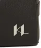 Karl Lagerfeld fekete férfi valódi bőr autós táska, irattartó