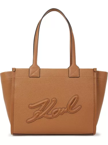 Karl Lagerfeld konyakbarna nagyméretű női shopper