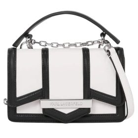 Karl Lagerfeld NOVA fekete-fehér női bőr kézitáska, crossbody