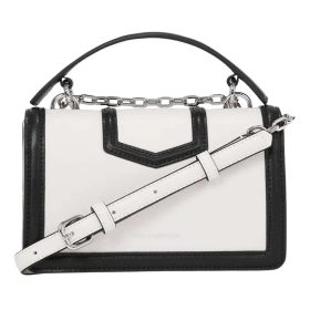Karl Lagerfeld NOVA fekete-fehér női bőr kézitáska, crossbody