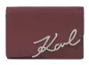 Karl Lagerfeld bordó női valódi bőr pénztárca 12 x 8 cm