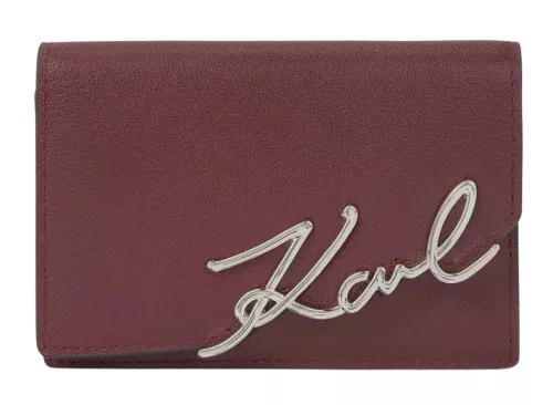 Karl Lagerfeld bordó női valódi bőr pénztárca 12 x 8 cm