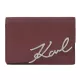 Karl Lagerfeld bordó női valódi bőr pénztárca 12 x 8 cm