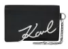 Karl Lagerfeld fekete női valódi bőr rögzítő láncos kártyatartó 10,5 x 7 cm