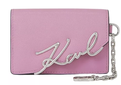 Karl Lagerfeld bordó női valódi bőr láncos kártyatartó 10,5 x 7 cm