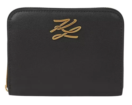 Karl Lagerfeld fekete női bőr pénztárca