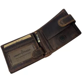   GreenDeed átfogópántos bőr pénztárca vadász kutya mintával 12 × 9,5 cm