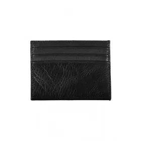   Tommy Hilfiger fekete férfi bőr pénztárca, kártyatartó 11 x 8 x 1 cm