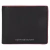 Tommy Hilfiger fekete bőr pénztárca, férfi 12 x 10 cm