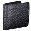 Tommy Hilfiger sötétkék dombornyomott bőr pénztárca 12 x 10 cm