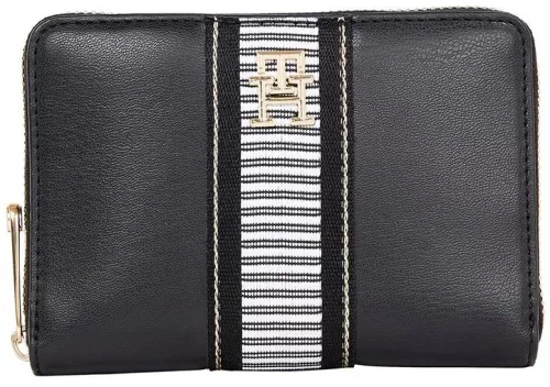 Tommy Hilfiger fekete női bőr pénztárca 14 x 10 cm