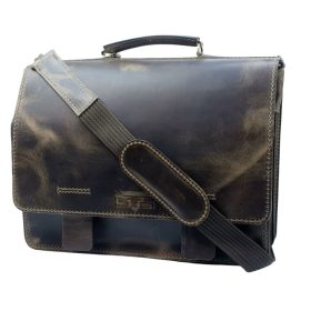   Blazek & Anni rejtett csatos, sportos, férfi bőr aktatáska 40 x 31 cm.