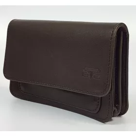  Blázek & Anni barna fekvő bőr övtáska, telefon tartó 16.5 x 10.5 cm