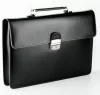 Blázek & Anni selyemfényű fekete férfi bőr aktatáska, irattáska 38 x 26 cm