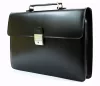 Blázek & Anni selyemfényű fekete férfi bőr aktatáska, irattáska 38 x 26 cm