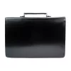 Blázek & Anni selyemfényű fekete férfi bőr aktatáska, irattáska 38 x 26 cm