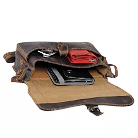   Blázek & Anni nagyméretű bőr vadász táska, válltáska 32 x 25 cm