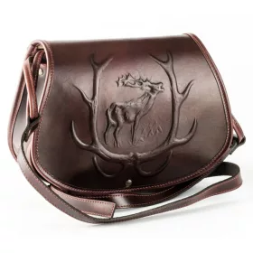   Blázek & Anni közepes 3D nyomott szarvas mintás bőr vadásztáska 28 x 21 cm