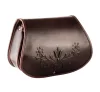 Blázek & Anni közepes méretű domború virág mintás bőr vadásztáska 28 x 21 cm