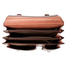   Blázek & Anni asszimetrikus tripla rekeszes férfi bőr aktatáska 36 x 26 cm