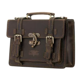   Blázek & Anni sarkantyús klasszikus díszes, dupla záras női bőr kézitáska, válltáska 25 x 18,5 cm