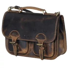   Blázek & Anni szimmetrikus kisméretű pull-up női bőr aktatáska 33,5 x 24 cm