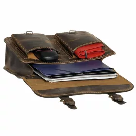   Blázek & Anni szimmetrikus kisméretű pull-up női bőr aktatáska 33,5 x 24 cm