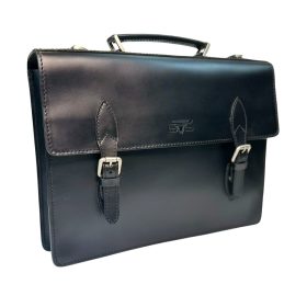   Blázek & Anni nagy nosztalgia férfi fekete bőr aktatáska 39 x 28,5 cm