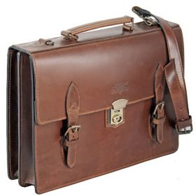   Blázek & Anni dupla rekeszes nosztalgia férfi bőr aktatáska 39 x 28,5 cm