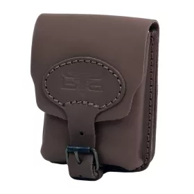   Blázek & Anni nagyméretű álló sötétbarna  bivalybőr övtáska 12 x 16 cm