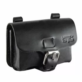 Blázek & Anni fekvő mini fekete bőr övtáska 12 x 9 cm