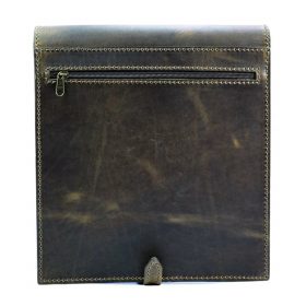   Blazek & Anni hosszú fedeles bőr oldaltáska, pull-up marhabőrből 32 x 29,5 cm