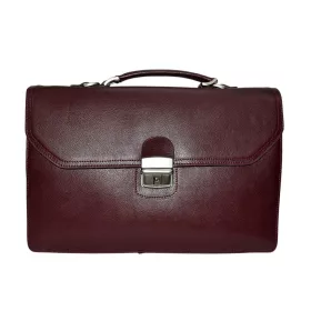 Blázek & Anni bordó bőr aktatáska 36 x 24 cm
