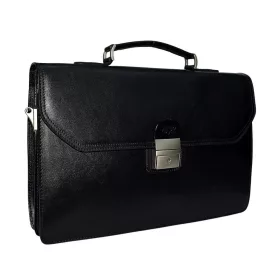 Blázek & Anni fekete bőr aktatáska 36 x 24 cm