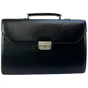 Blázek & Anni fekete bőr aktatáska 36 x 24 cm