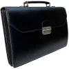 Blázek & Anni fekete bőr aktatáska 36 x 24 cm
