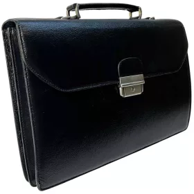 Blázek & Anni fekete bőr aktatáska 36 x 24 cm