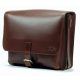 Blazek&Anni: Selyemfényű barna bőr oldaltáska, crossbody táska